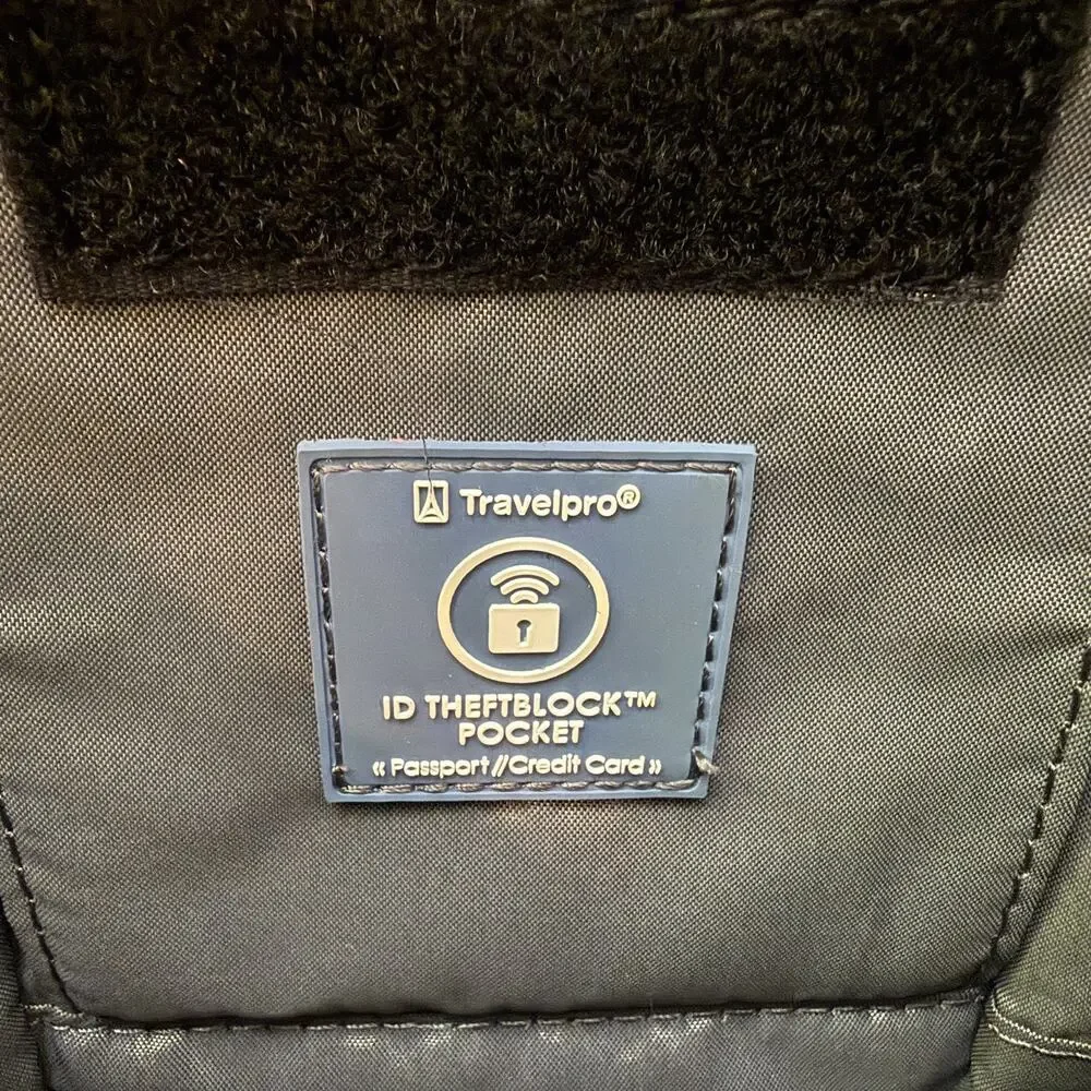 Travelpro Crew Executive Choice 2 Backpack Laptop RFID USB Leather Trim Like New